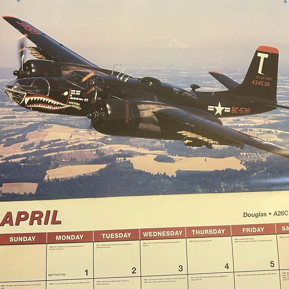 2002 Ghost Warbirds Calendar AKZO Nobel/Sparta P-51D P-47D F6F A26C P-40C . . .